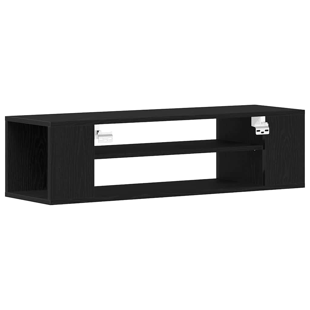 vidaXL TV Cabinet Black Oak 100 x 30 x 26.5 cm Engineered Wood