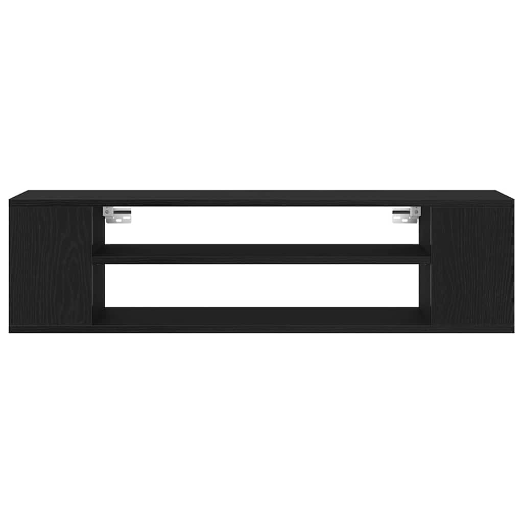 vidaXL TV Cabinet Black Oak 100 x 30 x 26.5 cm Engineered Wood