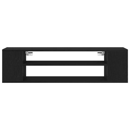 vidaXL TV Cabinet Black Oak 100 x 30 x 26.5 cm Engineered Wood