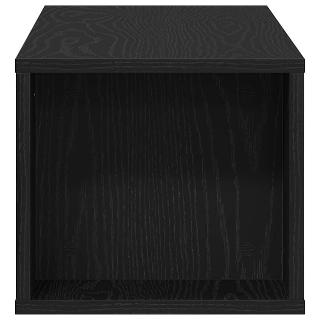 vidaXL TV Cabinet 100 x 30 x 26.5 cm Black Oak Engineered Wood