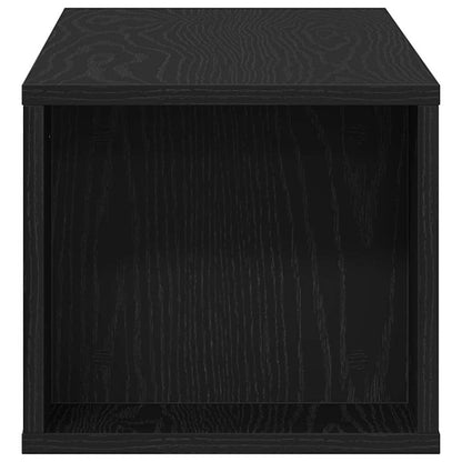 vidaXL TV Cabinet 100 x 30 x 26.5 cm Black Oak Engineered Wood