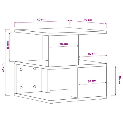 vidaXL Side Table Artisan Oak 40 x 40 x 40 cm Engineered Wood