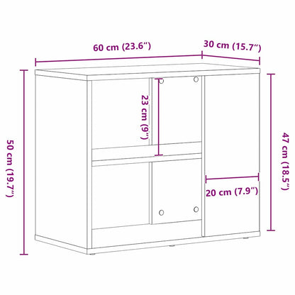 vidaXL Sideboard Black Oak 60 x 30 x 50 cm Engineered Wood