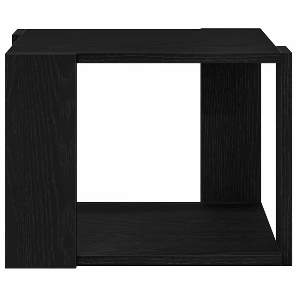 vidaXL Coffee Table Black Oak 40 x 40 x 30 cm Engineered Wood