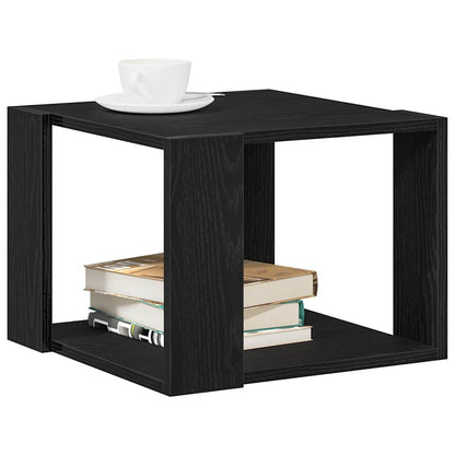 vidaXL Coffee Table Black Oak 40 x 40 x 30 cm Engineered Wood