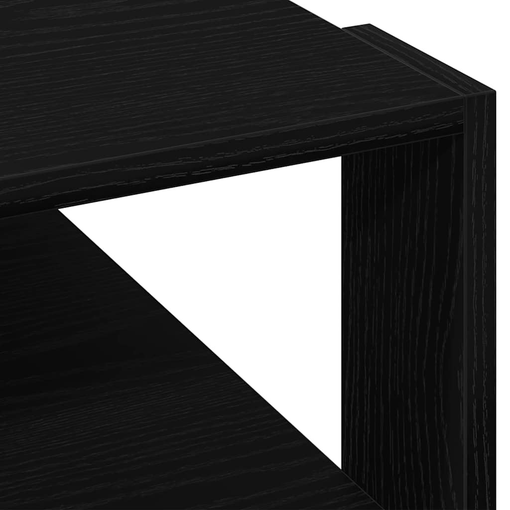 vidaXL Coffee Table Black Oak 58 x 58 x 40 cm Engineered Wood
