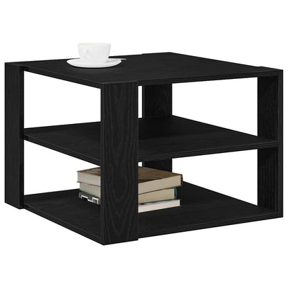 vidaXL Coffee Table Black Oak 58 x 58 x 40 cm Engineered Wood