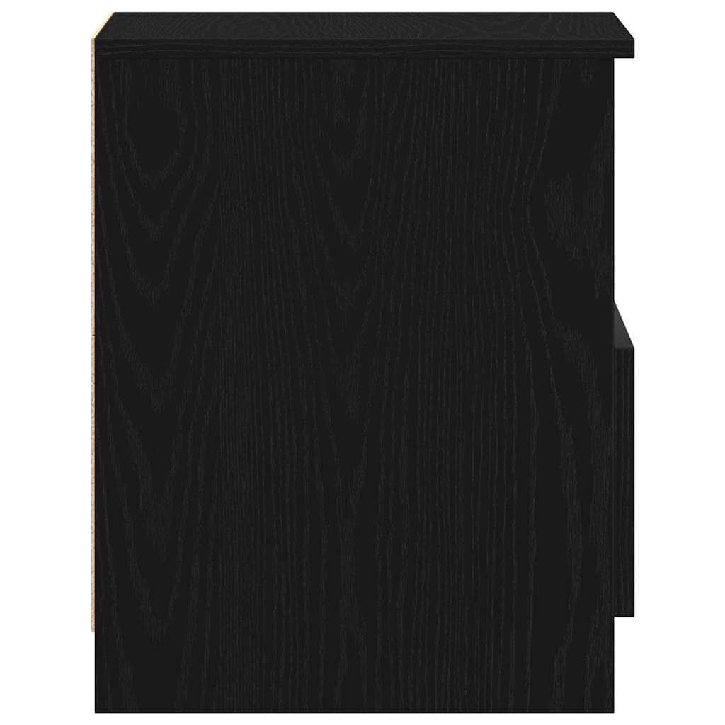 vidaXL Bedside Cabinet Black Oak 40 x 40 x 50 cm Engineered Wood