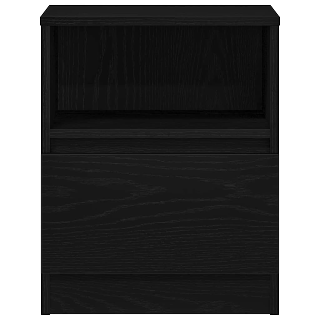 vidaXL Bedside Cabinet 2 pcs Black Oak 40 x 40 x 50 cm Engineered Wood