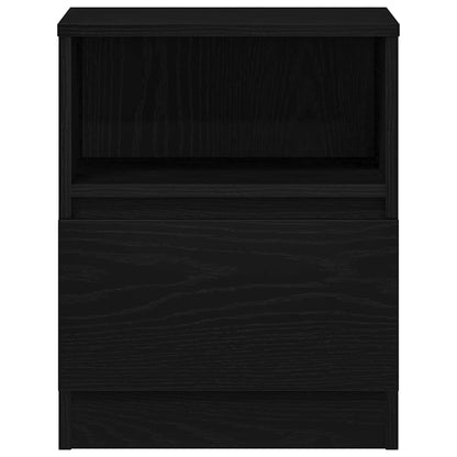 vidaXL Bedside Cabinet 2 pcs Black Oak 40 x 40 x 50 cm Engineered Wood