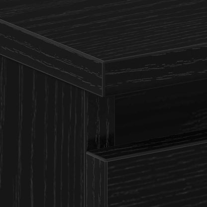 vidaXL Bedside Cabinet Black Oak 50 x 40 x 43.5 cm Engineered Wood