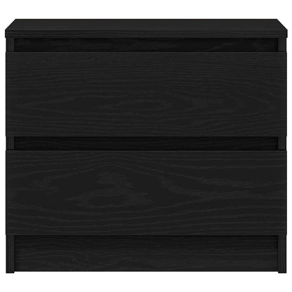 vidaXL Bedside Cabinet Black Oak 50 x 40 x 43.5 cm Engineered Wood