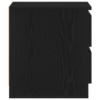 vidaXL Bedside Cabinet Black Oak 50 x 40 x 43.5 cm Engineered Wood