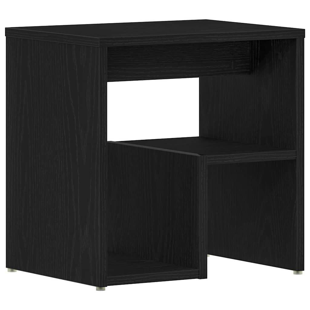 vidaXL Bedside Cabinet Black Oak 40 x 30 x 40 cm Engineered Wood