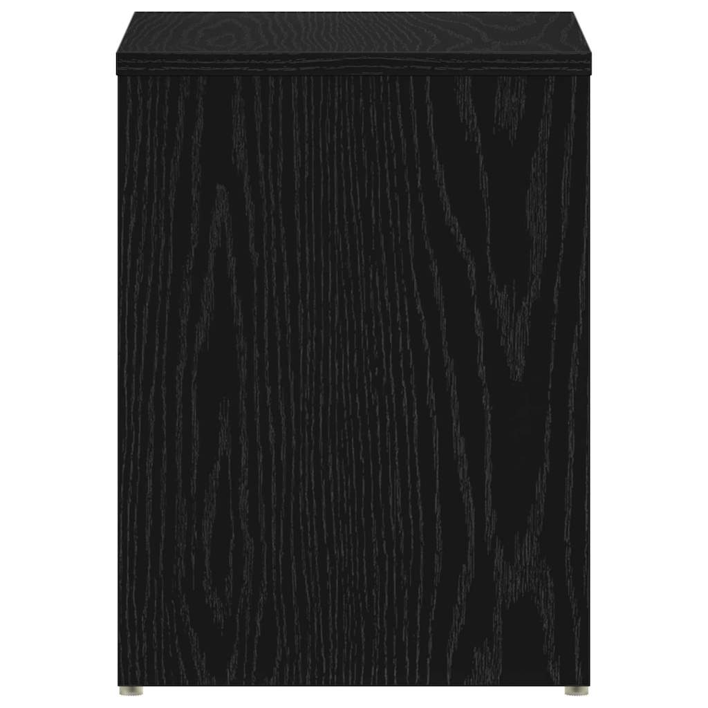 vidaXL Bedside Cabinet Black Oak 40 x 30 x 40 cm Engineered Wood