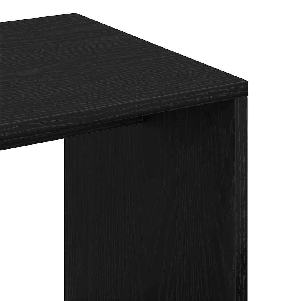 vidaXL Side Table Black Oak 59 x 36 x 38 cm Engineered Wood