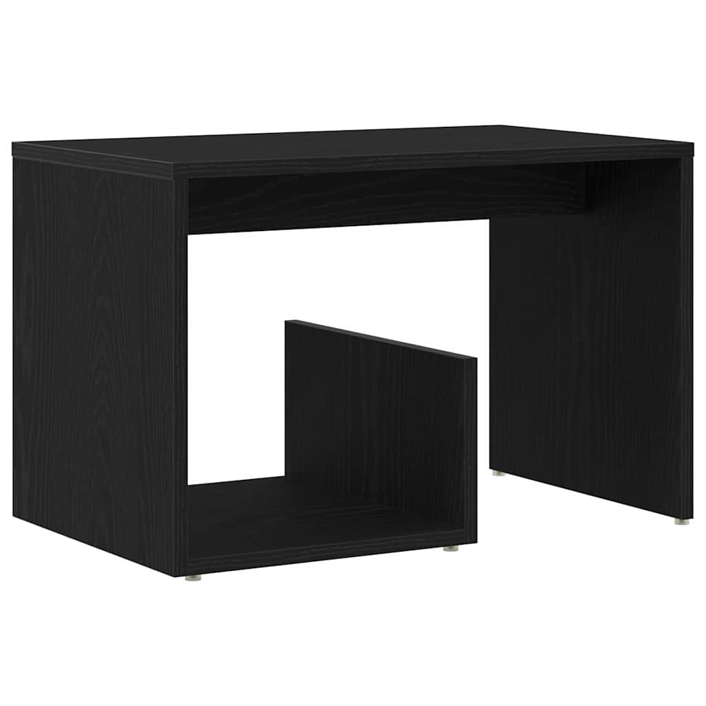 vidaXL Side Table Black Oak 59 x 36 x 38 cm Engineered Wood