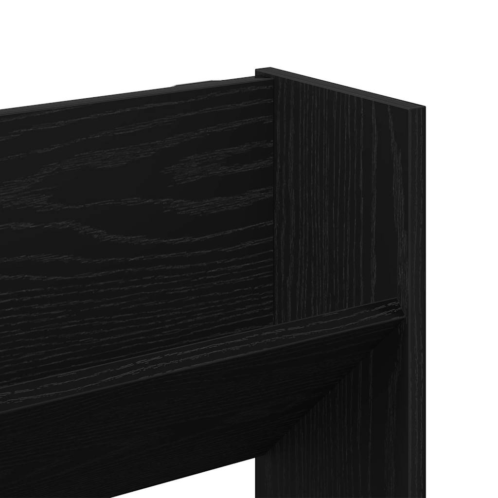 vidaXL Shoe Cabinet 80 x 18 x 90 cm Engineered Wood Black Oak