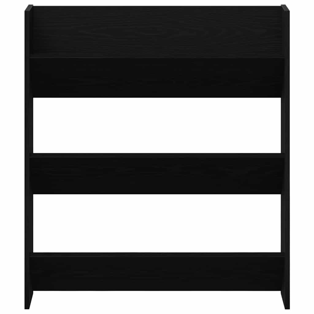 vidaXL Shoe Cabinet 80 x 18 x 90 cm Engineered Wood Black Oak