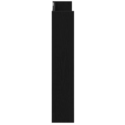 vidaXL Shoe Cabinet 80 x 18 x 90 cm Engineered Wood Black Oak