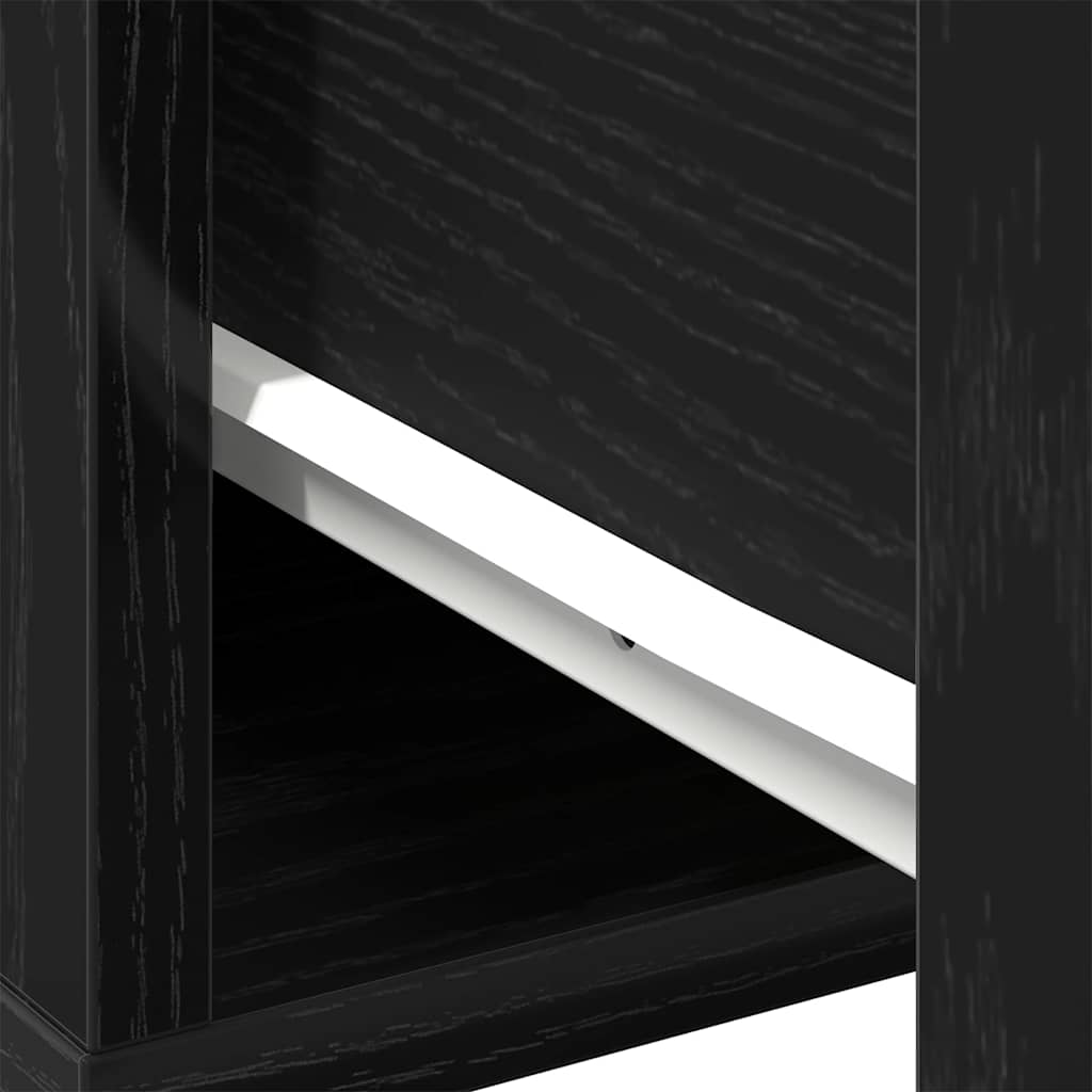 vidaXL Coffee Table Black Oak 60 x 60 x 38 cm Engineered Wood