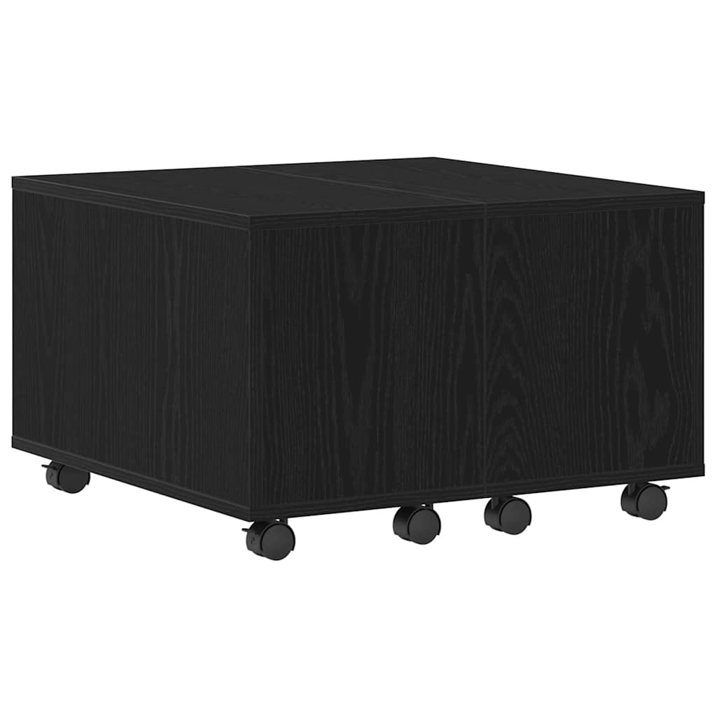 vidaXL Coffee Table Black Oak 60 x 60 x 38 cm Engineered Wood