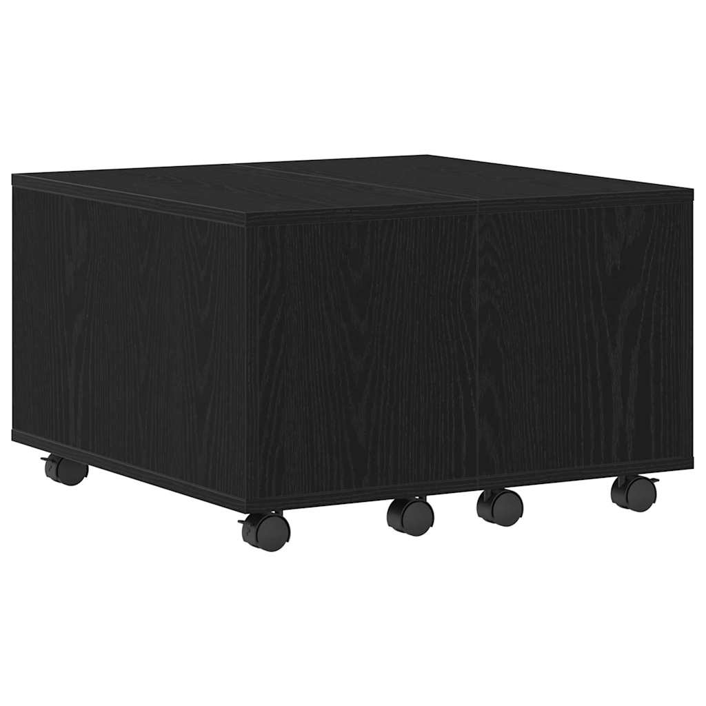 vidaXL Coffee Table Black Oak 60 x 60 x 38 cm Engineered Wood