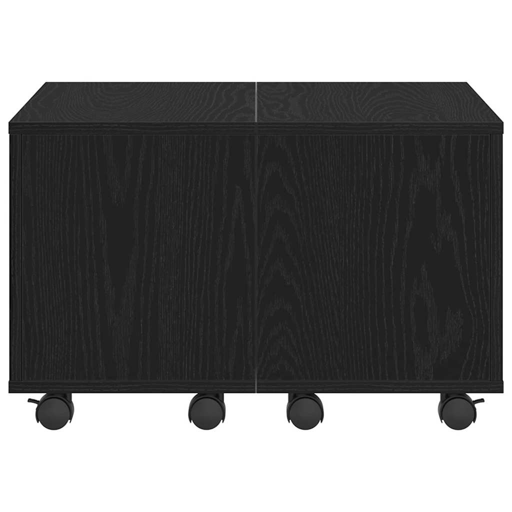 vidaXL Coffee Table Black Oak 60 x 60 x 38 cm Engineered Wood