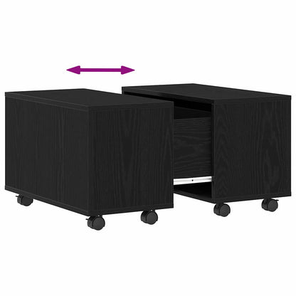 vidaXL Coffee Table Black Oak 60 x 60 x 38 cm Engineered Wood