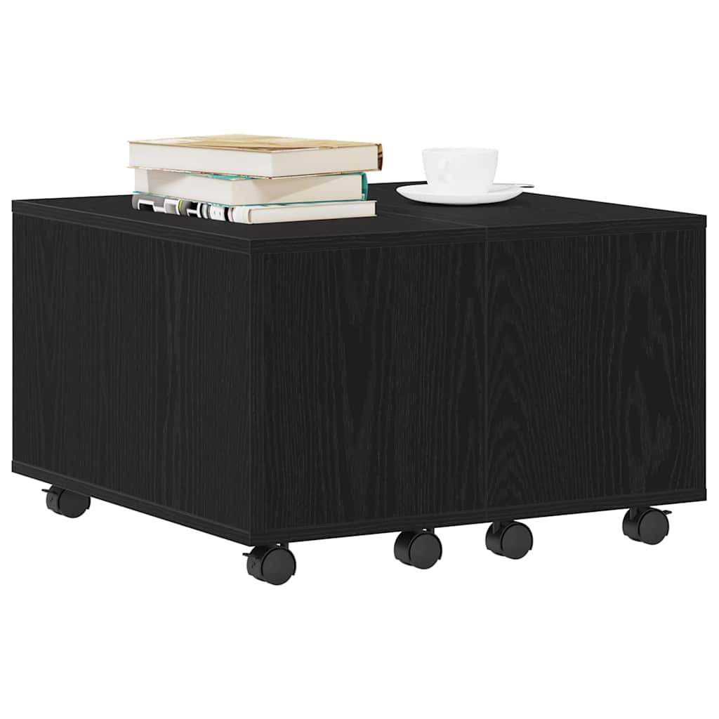vidaXL Coffee Table Black Oak 60 x 60 x 38 cm Engineered Wood