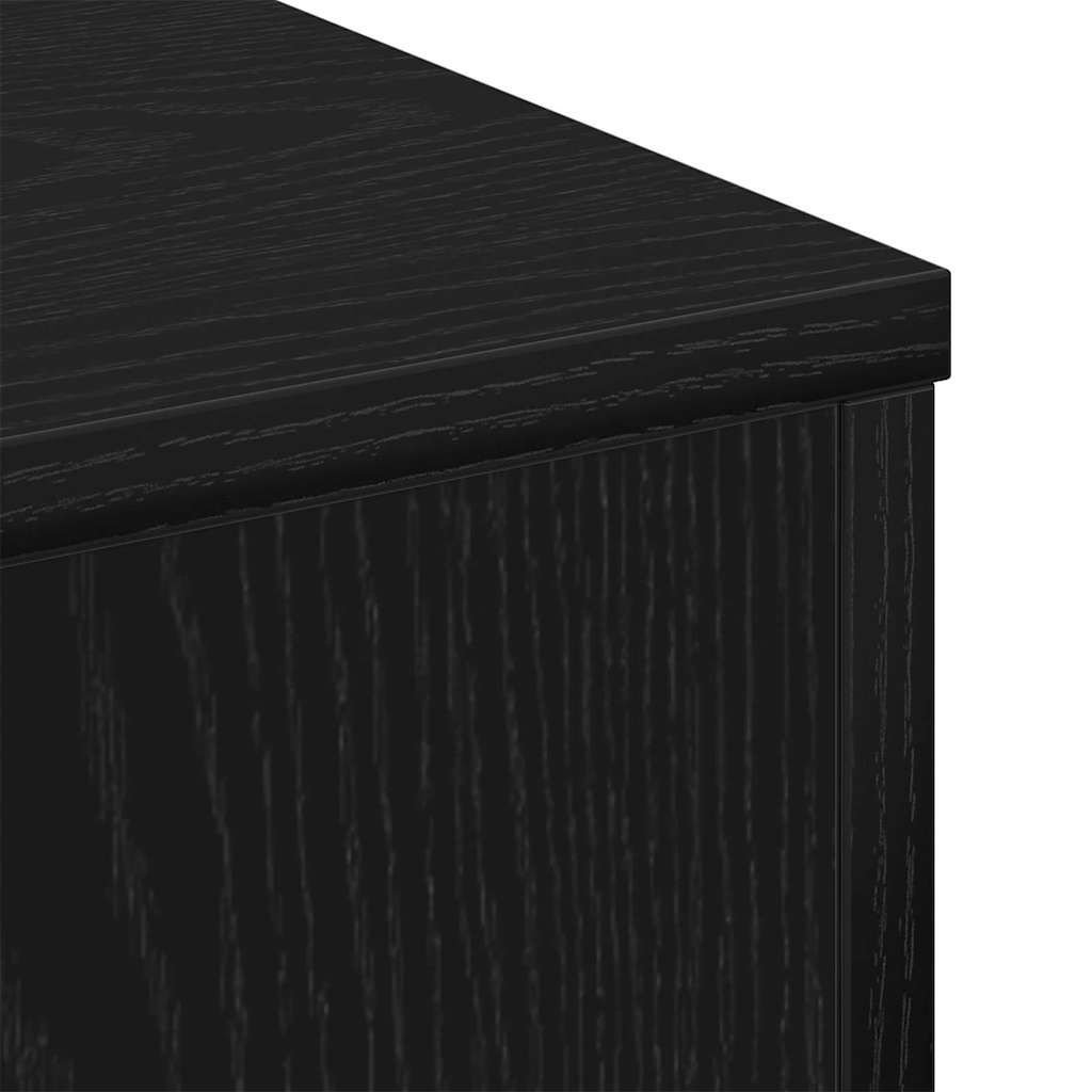 vidaXL Coffee Table Black oak 60 x 60 x 31.5 cm Engineered wood