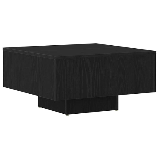vidaXL Coffee Table Black Oak 60 x 60 x 31.5 cm Engineered Wood