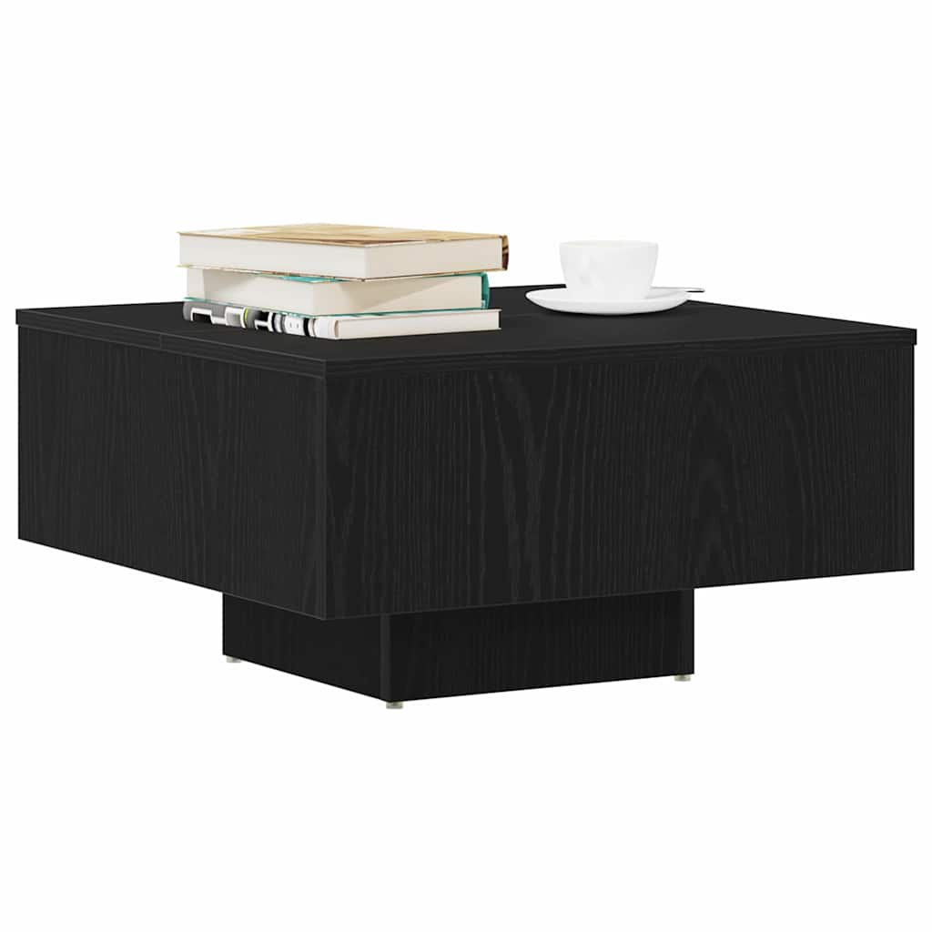 vidaXL Coffee Table Black oak 60 x 60 x 31.5 cm Engineered wood
