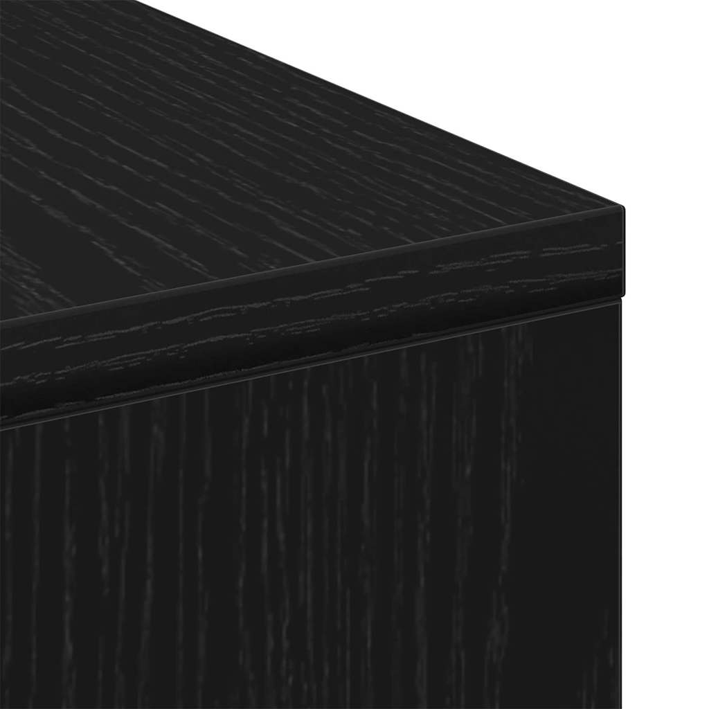 vidaXL Coffee Table Black Oak 90 x 90 x 28 cm Engineered Wood