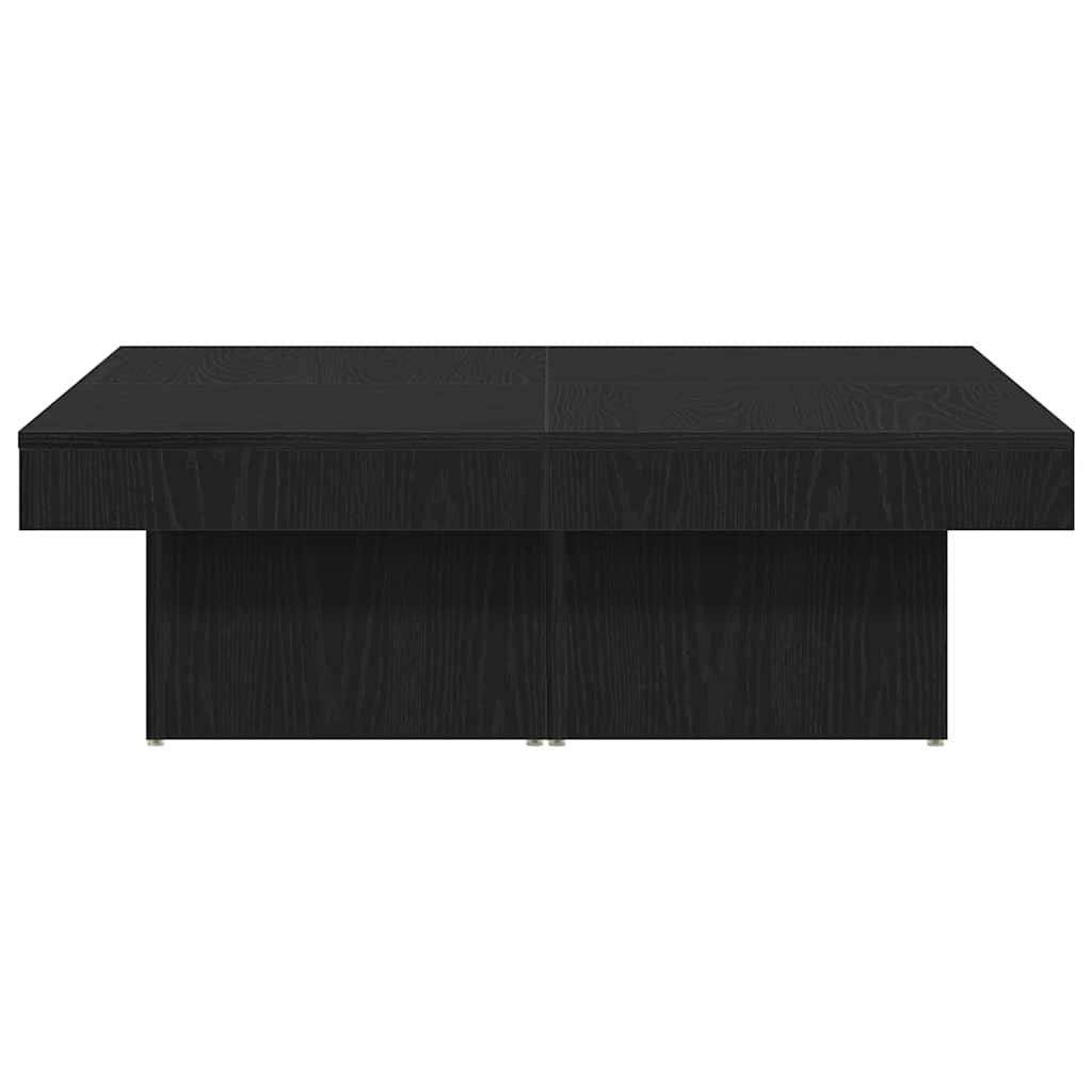 vidaXL Coffee Table Black Oak 90 x 90 x 28 cm Engineered Wood