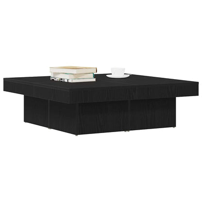 vidaXL Coffee Table Black Oak 90 x 90 x 28 cm Engineered Wood