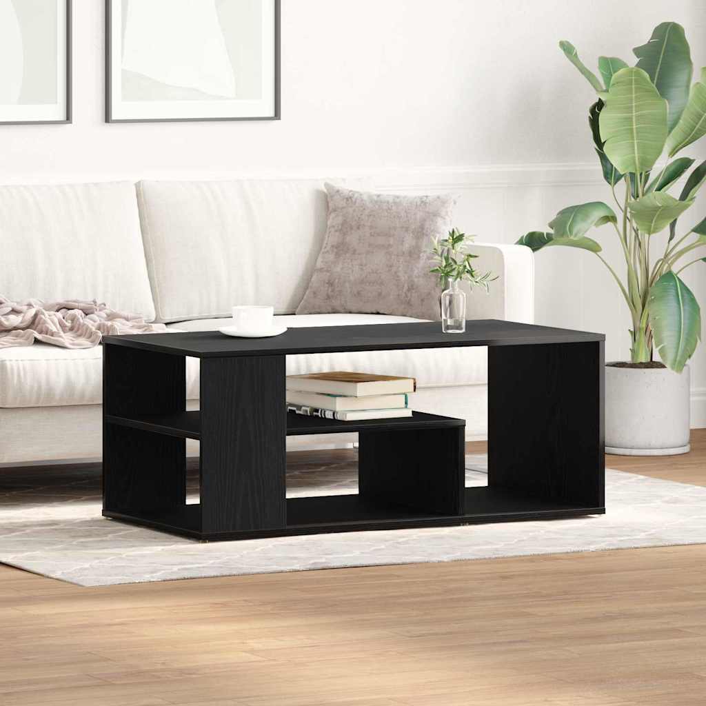 vidaXL Coffee Table Black Oak 100 x 50 x 40 cm Engineered Wood