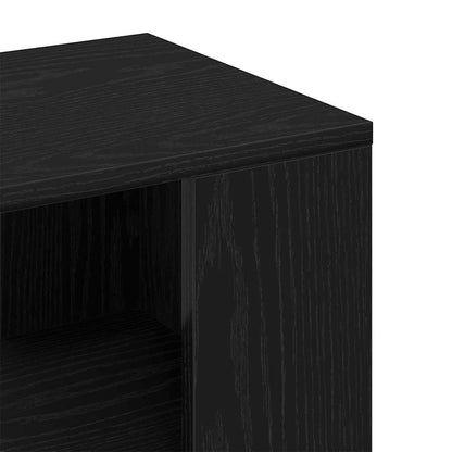 vidaXL Side Table Black Oak 36 x 30 x 56 cm Engineered Wood