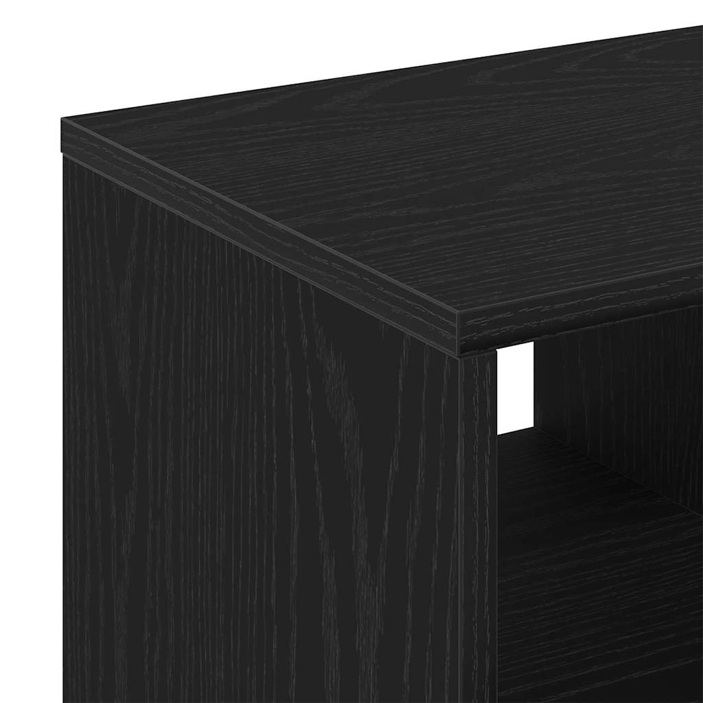 vidaXL Side Table Black Oak 50 x 30 x 50 cm Engineered Wood