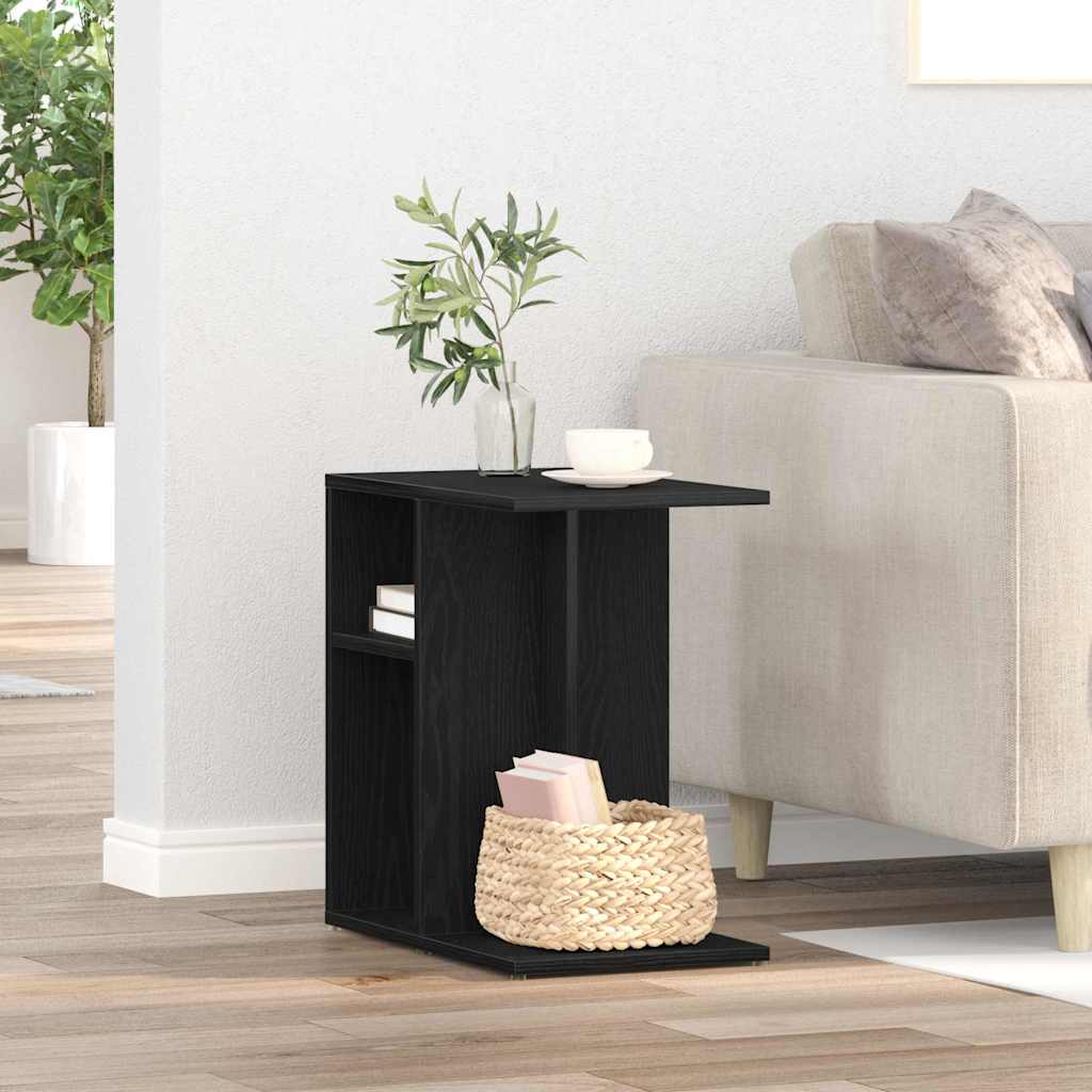 vidaXL Side Table Black Oak 50 x 30 x 50 cm Engineered Wood