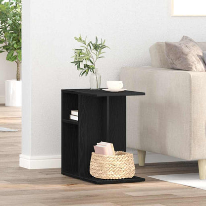 vidaXL Side Table Black Oak 50 x 30 x 50 cm Engineered Wood
