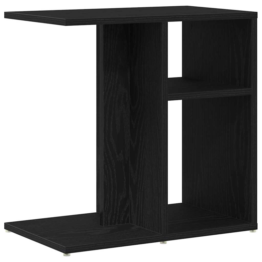 vidaXL Side Table Black Oak 50 x 30 x 50 cm Engineered Wood