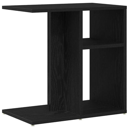 vidaXL Side Table Black Oak 50 x 30 x 50 cm Engineered Wood