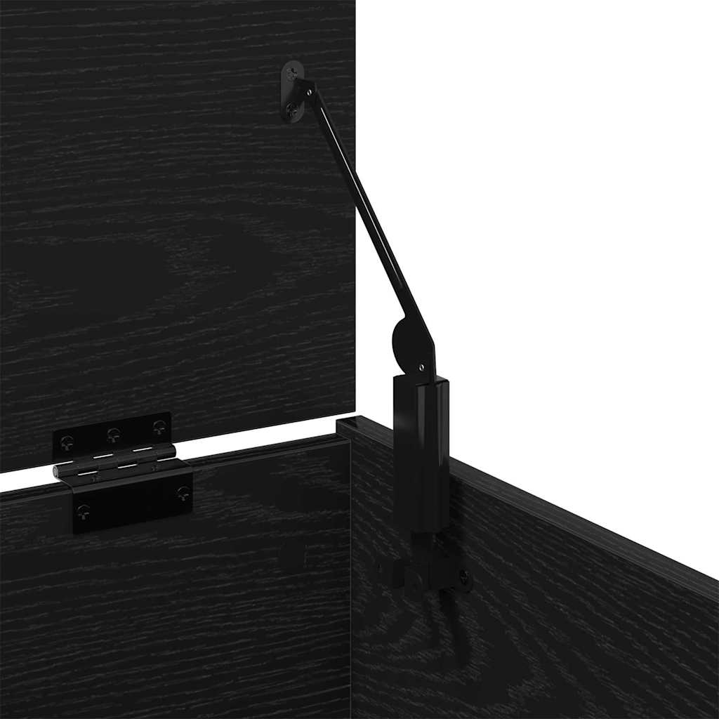 vidaXL Storage Box Black Oak 84 x 42 x 46 cm Engineered Wood