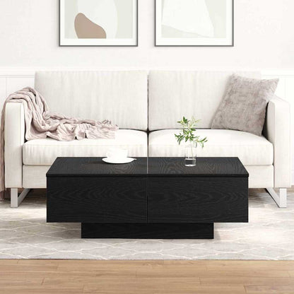 vidaXL Coffee Table Black Oak 90 x 60 x 31 cm Engineered Wood