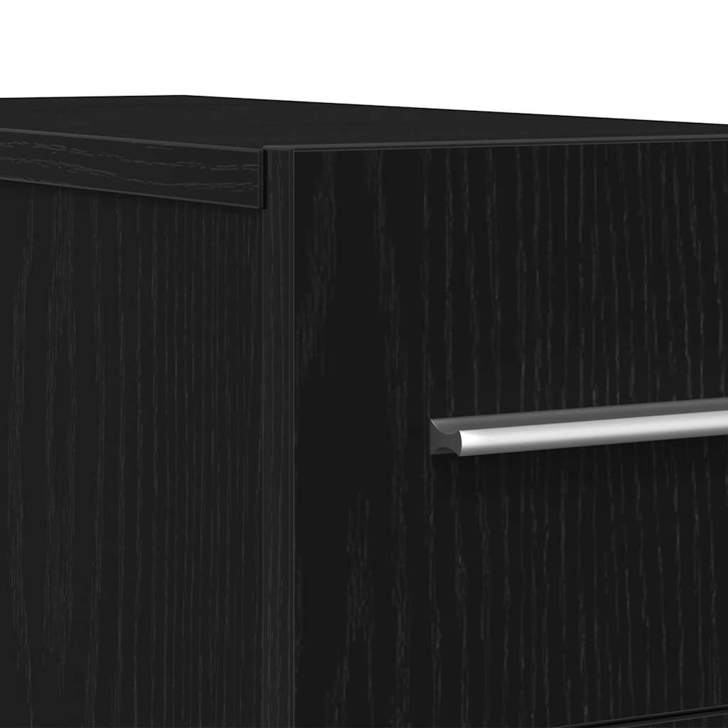 vidaXL Apothecary Cabinet Black Oak 20 x 45.5 x 60 cm Engineered Wood