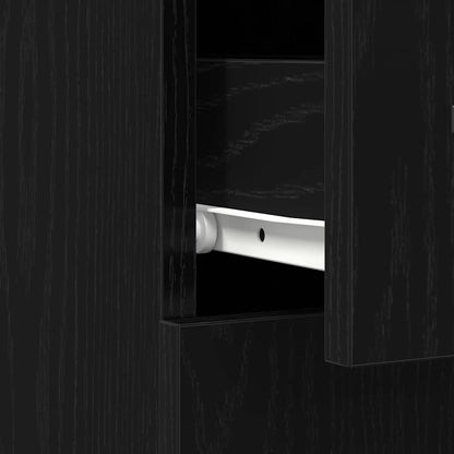 vidaXL Apothecary Cabinet Black Oak 20 x 45.5 x 60 cm Engineered Wood