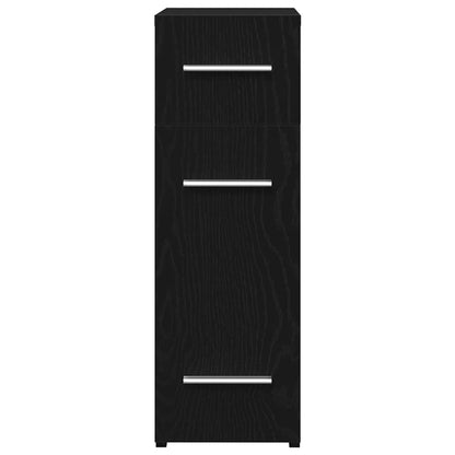 vidaXL Apothecary Cabinet Black Oak 20 x 45.5 x 60 cm Engineered Wood