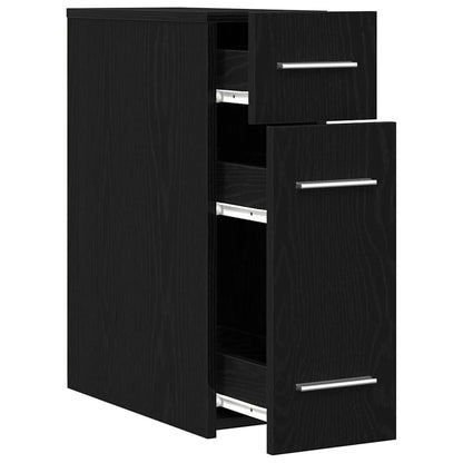 vidaXL Apothecary Cabinet Black Oak 20 x 45.5 x 60 cm Engineered Wood