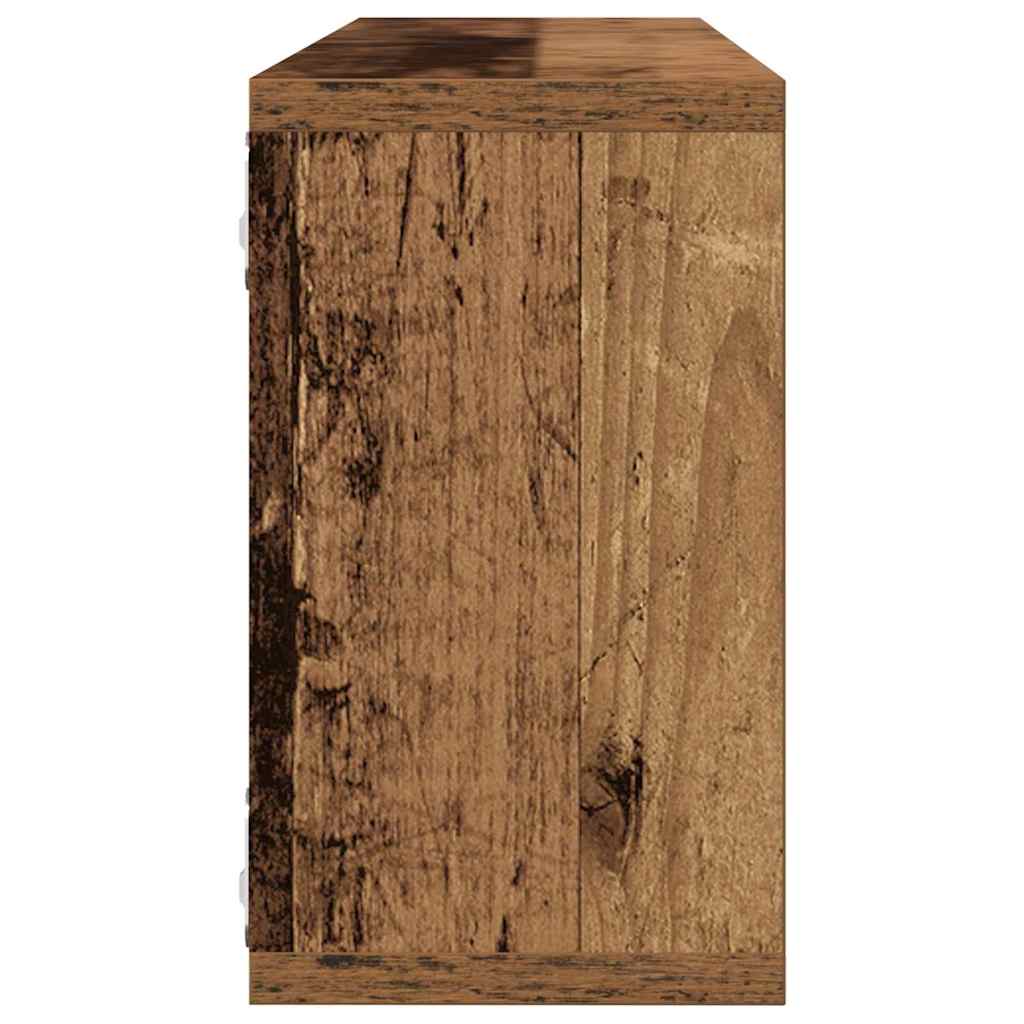 vidaXL Wall Shelves 4 pcs Old Wood 80 x 15 x 26 cm Engineered Wood